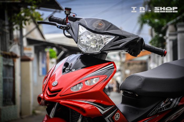 Tampang depan dari Yamaha Jupiter MX 135 ini