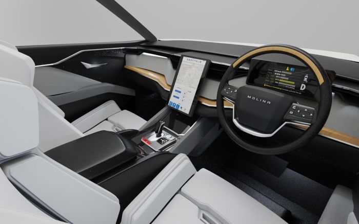 Desain tampilan interior mobil listrik i-Deora karya mahasiswa ITS.