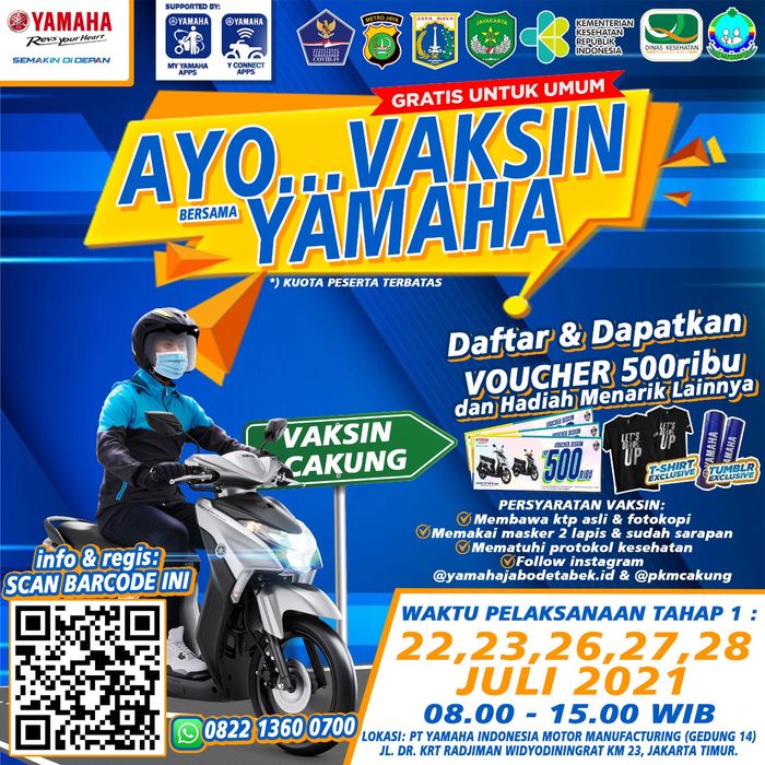 Yamaha Bareng Pemerintah Kota Jakarta Timur Gelar Vaksin Gratis