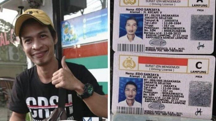 Foto dan identitas pelaku penggelapan Toyota Avanza Rental bernama Edo Sanjaya