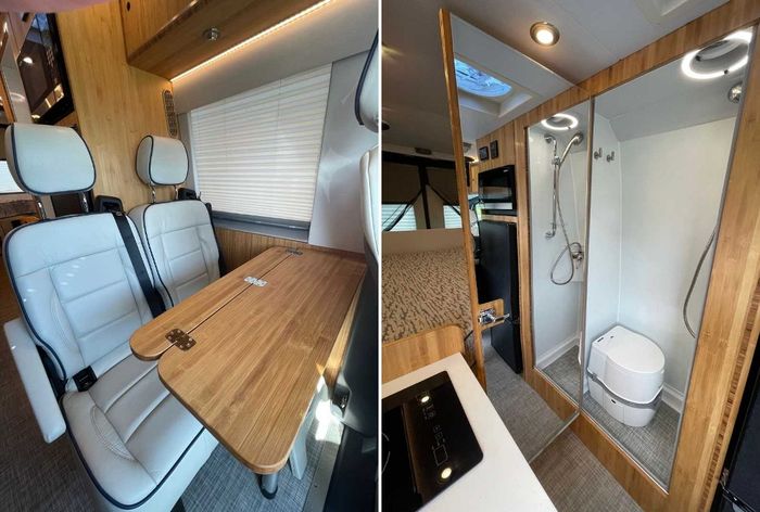 Toilet dengan kamar mandi shower jadi sarana yang melengkapi ubahan kabin