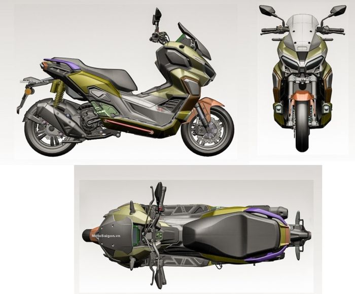 Desain 3D Honda ADV 350