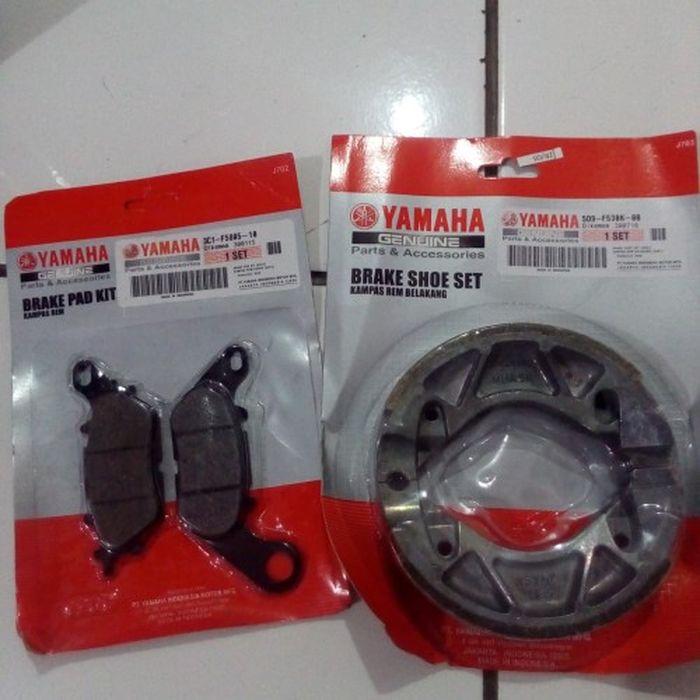 Kampas rem set Yamaha Mio, plug &amp; play untuk Byson