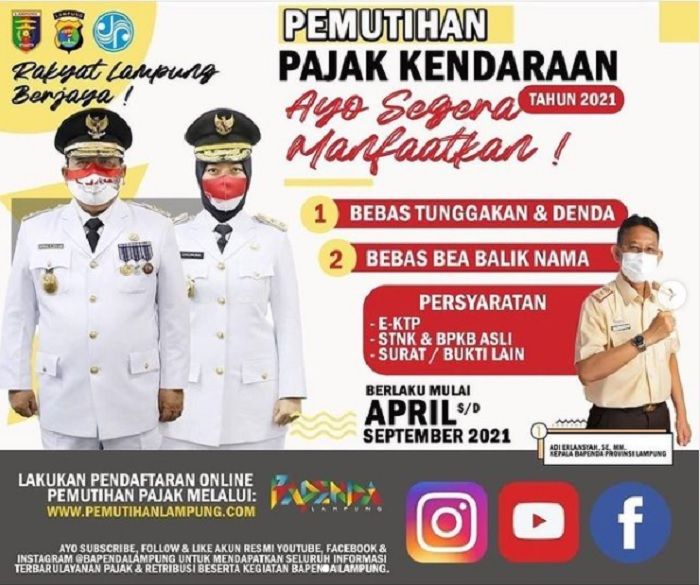 Program pemutihan dan bebas denda pajak kendaraan di Provinsi Lampung