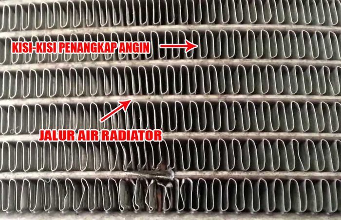 Perbedaan kisi-kisi dan sirip radiator motor