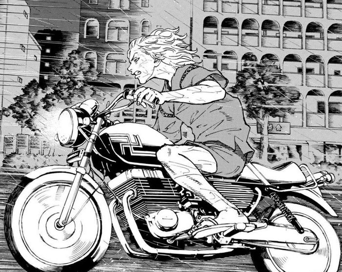 Mikey saat mengendarai Honda CB250T di manga Tokyo Revengers
