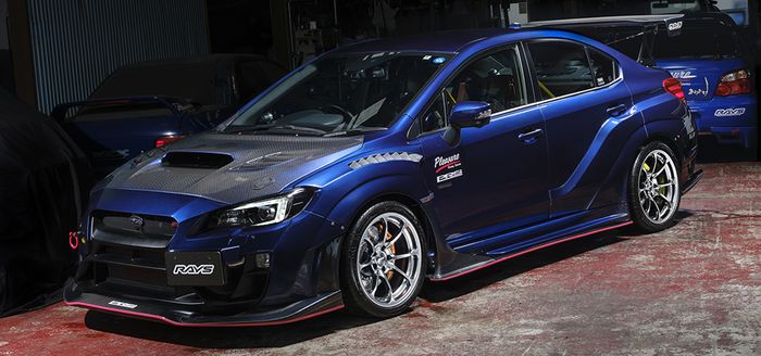 Tampilan Subaru WRX STI pakai pelek Volk Racing NE24