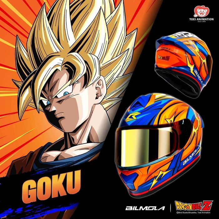 Helm Bilmola motif Goku dari anime Dragon Ball