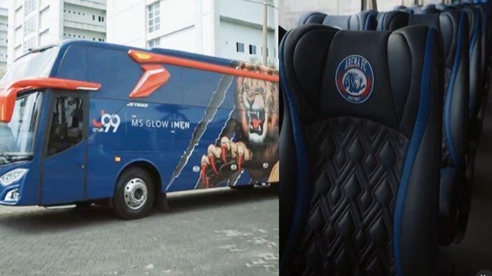 Bus baru untuk pemain dan kru tim Arema FC dari Crazy Rich Malang, Gilang Widya Pramana