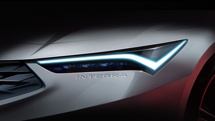 Sketsa teaser Acura Integra yang bakal hadir 2022 mendatang.