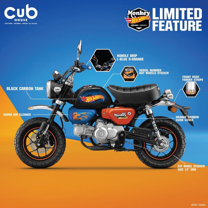 Beberapa detail Honda Monkey x Hot Wheels Limited Edition.