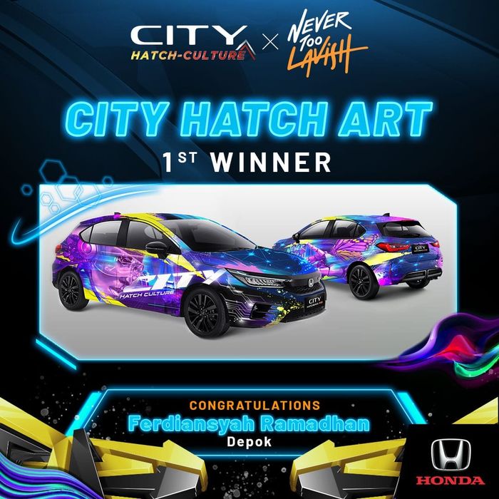 Hasil desain pemenang City Hatch Art yang diselenggarakan Honda Prospect Motor (HPM)