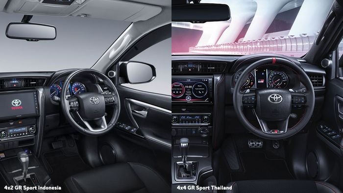 Perbandingan Interior Fortuner GR Sport Indonesia dan Thailand.