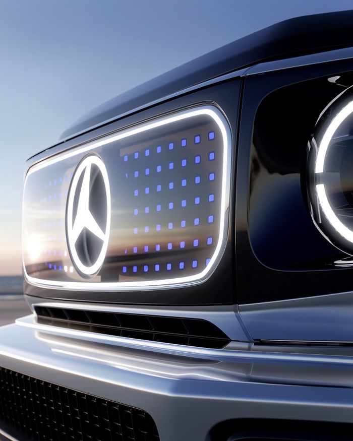 Detil desain grill Mercedes-Benz EQG