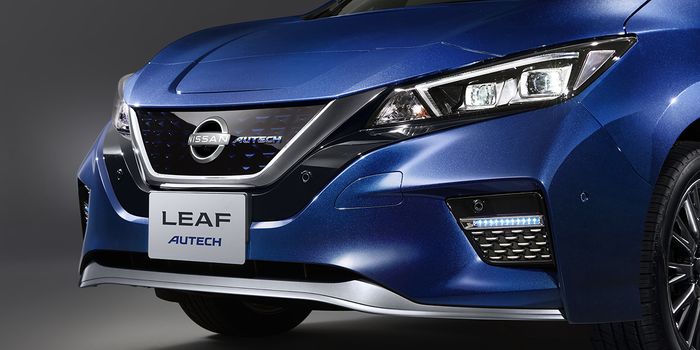 Wajah Nissan Leaf Autech yang berkesan mewah dan berbeda dari Leaf biasa.