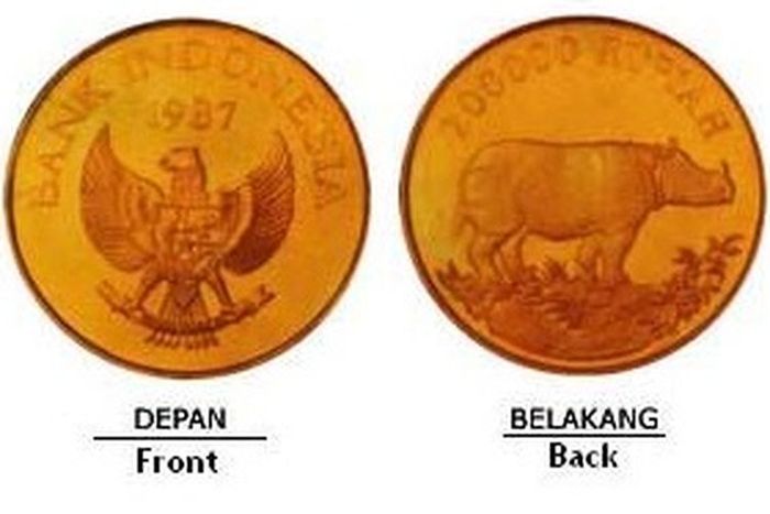 Uang logam emas murni dari Bank Indonesia(Uang logam emas murni dari Bank Indonesia)  