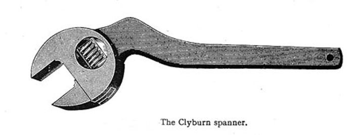 Clyburn Spanner, kunci inggris pertama yang dibuat pada 1842.