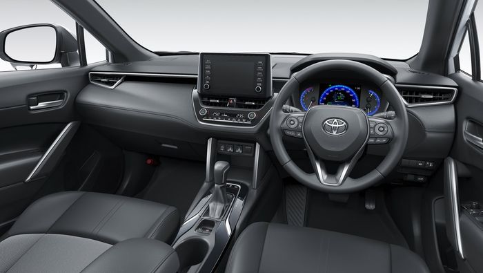 Ilustrasi interior Corolla Cross versi Jepang.