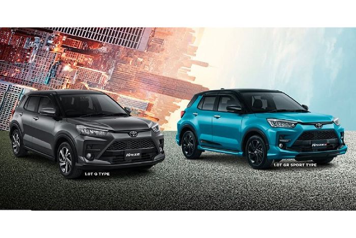 Pilihan warna dual tone pada Toyota Raize 1.0T.
