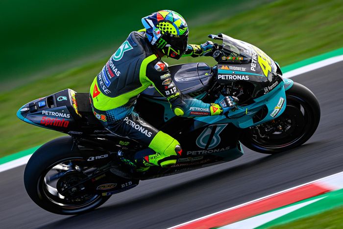 Valentino Rossi lebih cepat 1 detik jika dibandingkan dengan bestlap MotoGP San Marino 2021 pekan lalu