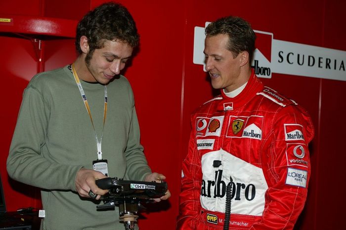 Valentino Rossi dan Michael Schumacher