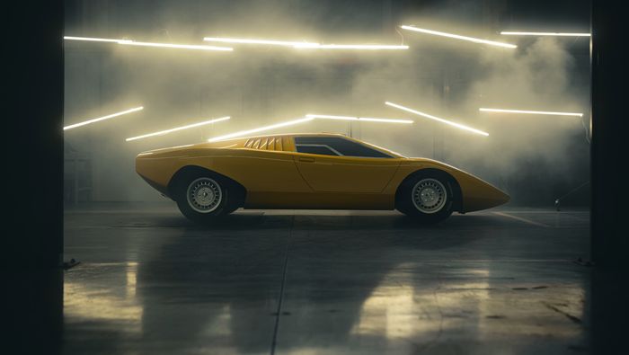 Lamborghini Countach LP 500 rekonstruksi.