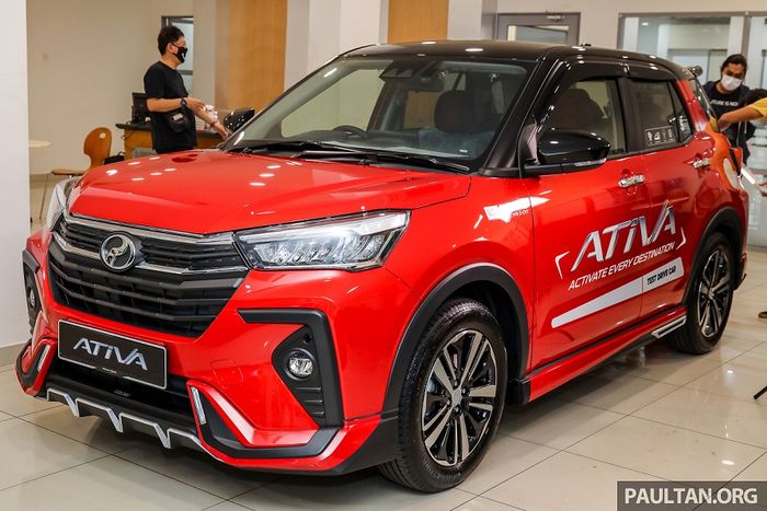 Tampilan depan Perodua Ativa lebih sporty dipasok body kit Blaze