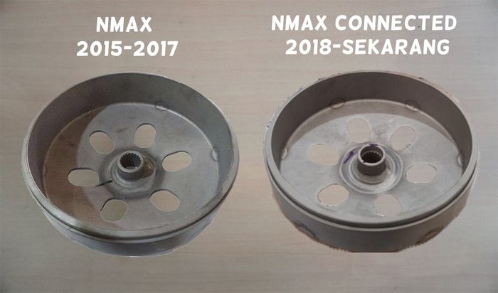 Perbandingan mangkok ganda CVT Yamaha NMAX lawas dan NMAX connected