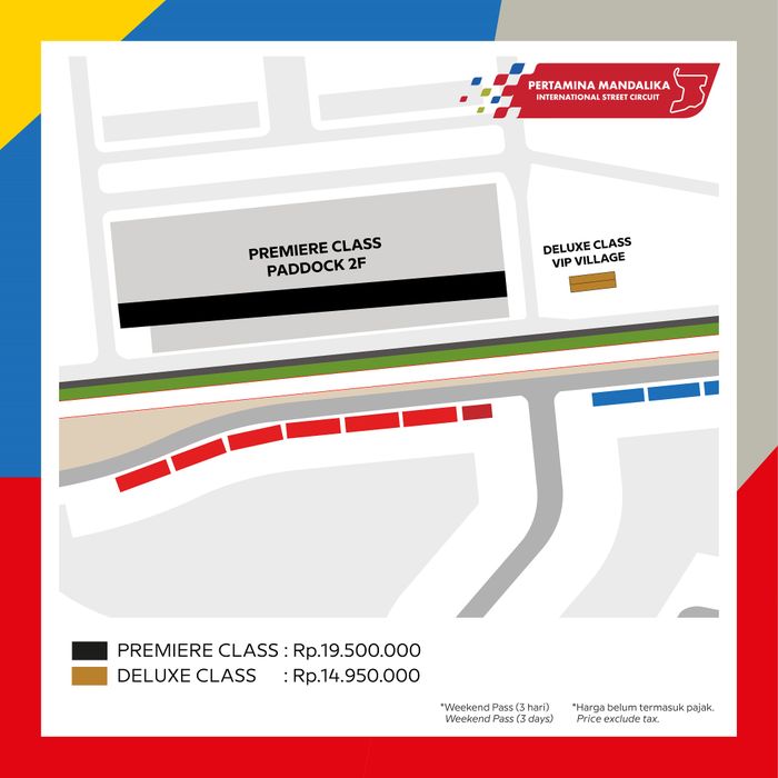 Harga tiket dan denah lokasi Hospitality Suite untuk WorldSBK Indonesia 2021 di sirkuit Mandalika.