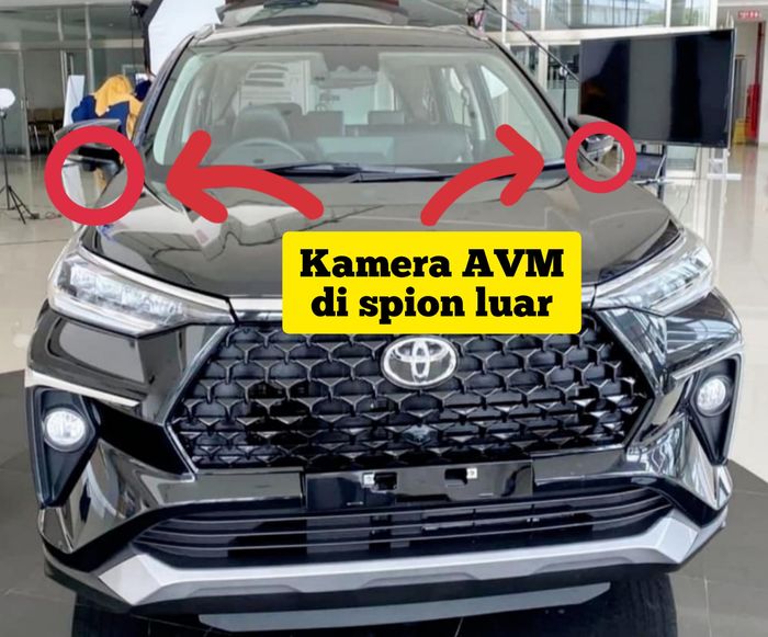 Kamera AVM di spion luar Toyota Veloz