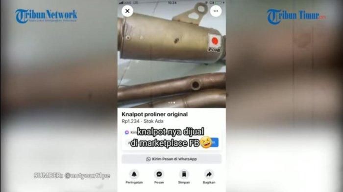 Video pemotor kaget melihat knalpot racingnya dijual online setelah sebelumnya disita saat ditilang 