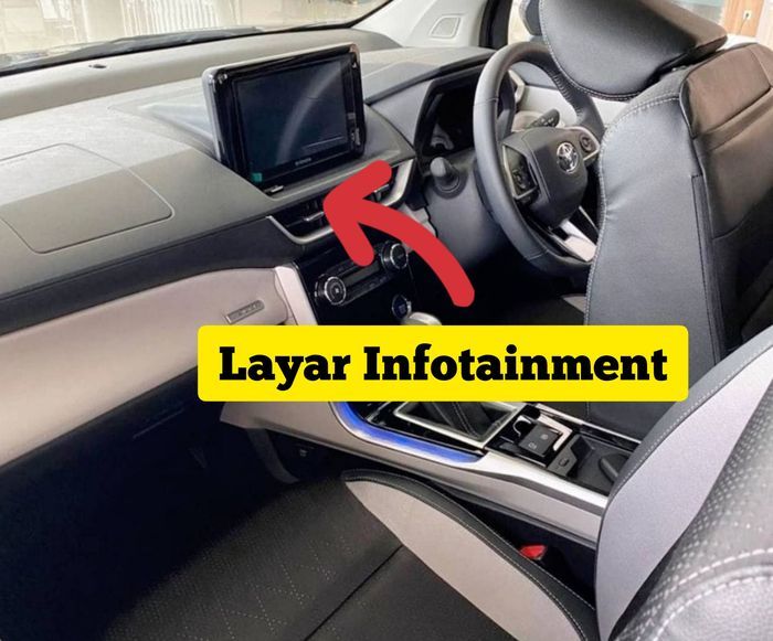 Layar infotainment di Toyota Veloz