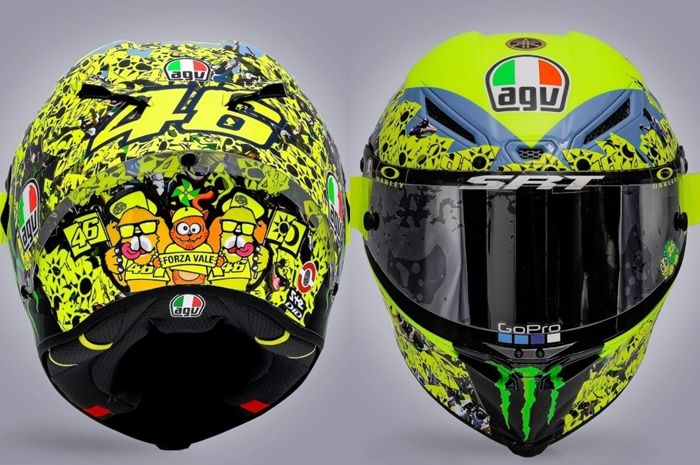 Helm Valentino Rossi saat berlaga di MotoGP Emilia Romagna 2021, orang ini sampai ketakutan saat mendapatkannya.