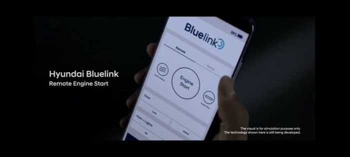 Ilustrasi aplikasi Hyundai Bluelink untuk Creta.