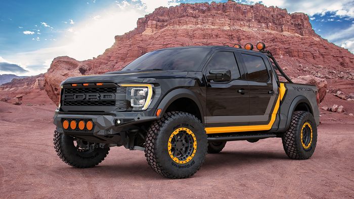 Modifikasi Ford F-150 Raptor berlabel Addictive Desert Designs di SEMA 2021