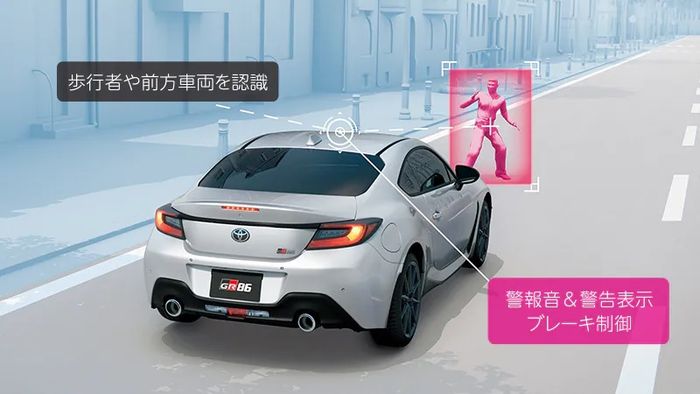 Ilustrasi Pre-Collision Braking EyeSight GR 86.