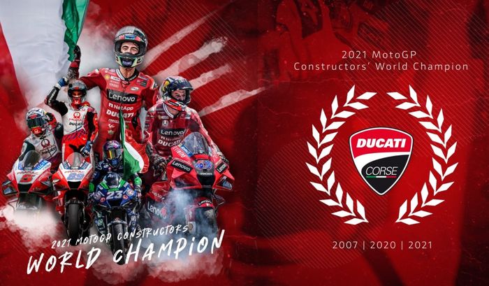 Ducati jadi juara konstruktor MotoGP 2021