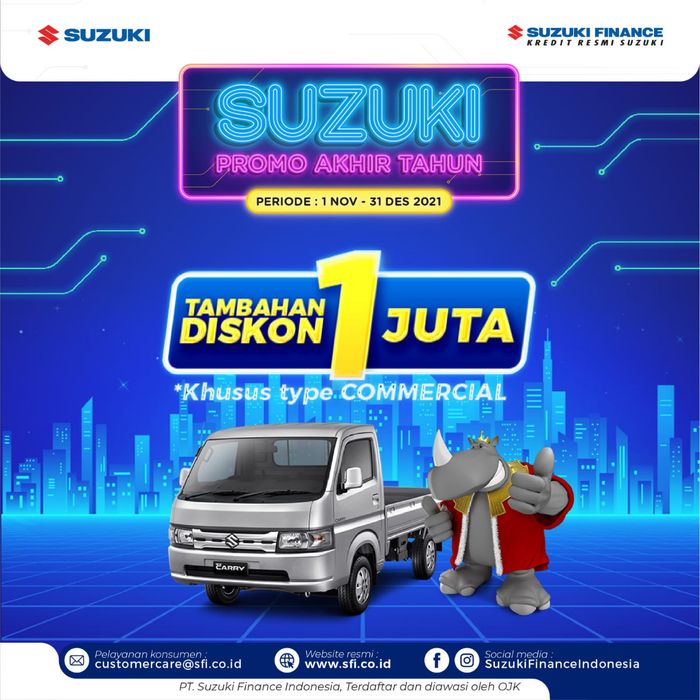 Promo pembelian Suzuki New Carry Pikap dari Suzuki Finance Indonesia