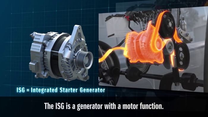 ILUSTRASI. Komponen Integrated Starter Generator Mild Hybrid Suzuki
