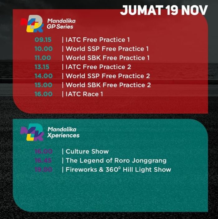 Jadwal WorldSBK Indonesia 2021 dan hiburan hari Jumat, 19/11/21