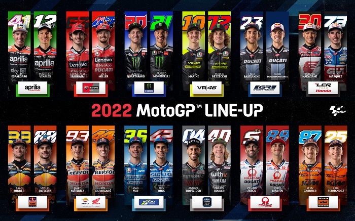Daftar pembalap MotoGP 2022.
