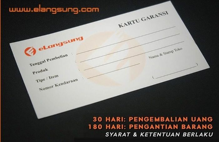 Garansi spare part motor aftermarket dari eLangsung
