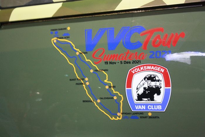 Peta perjalanan VVC di Sumatera