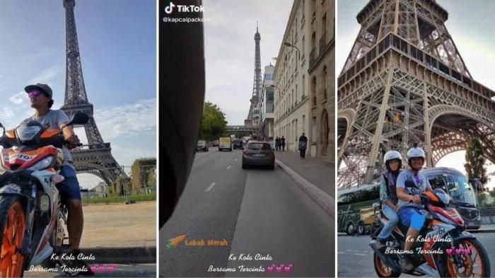 Viral pasangan asal Malaysia pergi ke Paris dengan sepeda motor