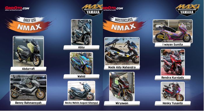 10 Yamaha NMAX modif lolos 40 besar Customaxi 2021, ini daftar namanya