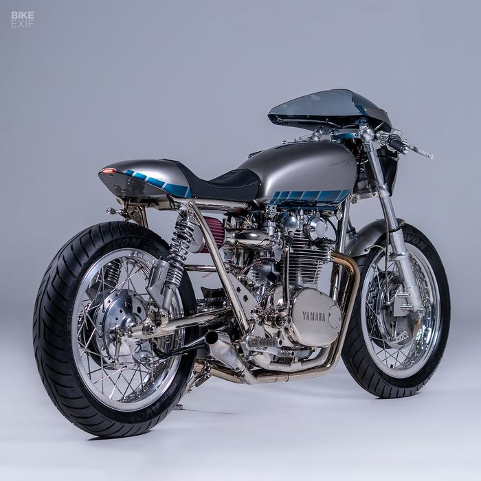 Kaki-kaki dan mesin jadi fokus utama Yamaha XS650 cafe racer ini