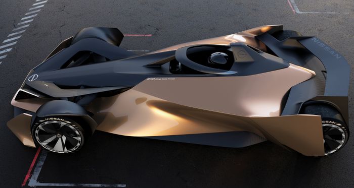 Mobil konsep Nissan Ariya Single Seater memakai motor dari Nissan Ariya.