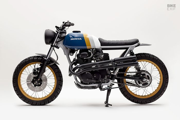 Honda CL350 scrambler yang tampil segar