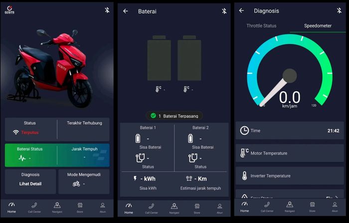 Tampilan aplikasi Gesits di smartphone