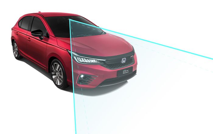 Ilustrasi Honda SENSING pada City Hatchback RS e:HEV Malaysia.